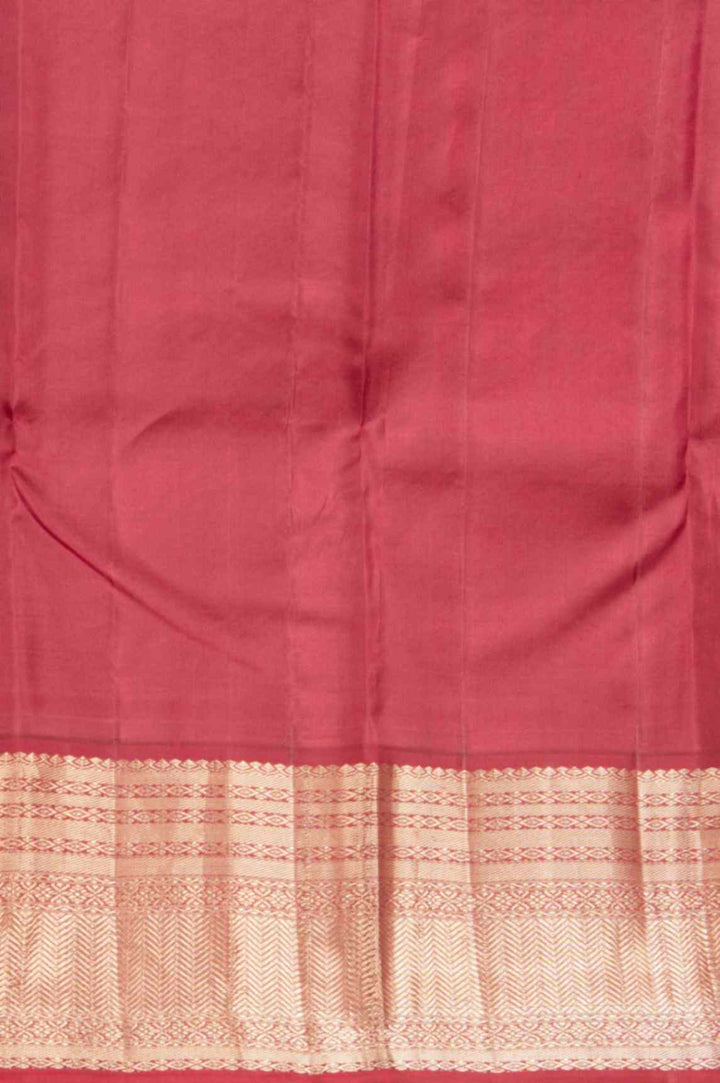 Cerulean blue korvai silk saree