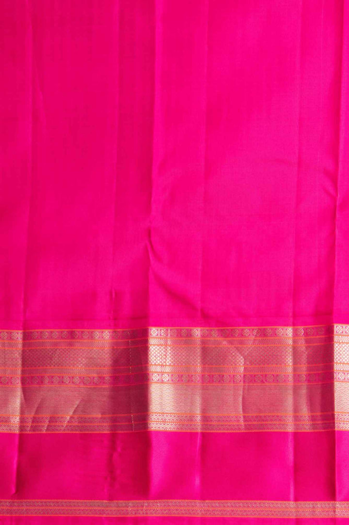 Tea green and pink aayiram butta silk saree