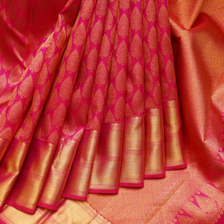 Bridal pink wedding saree