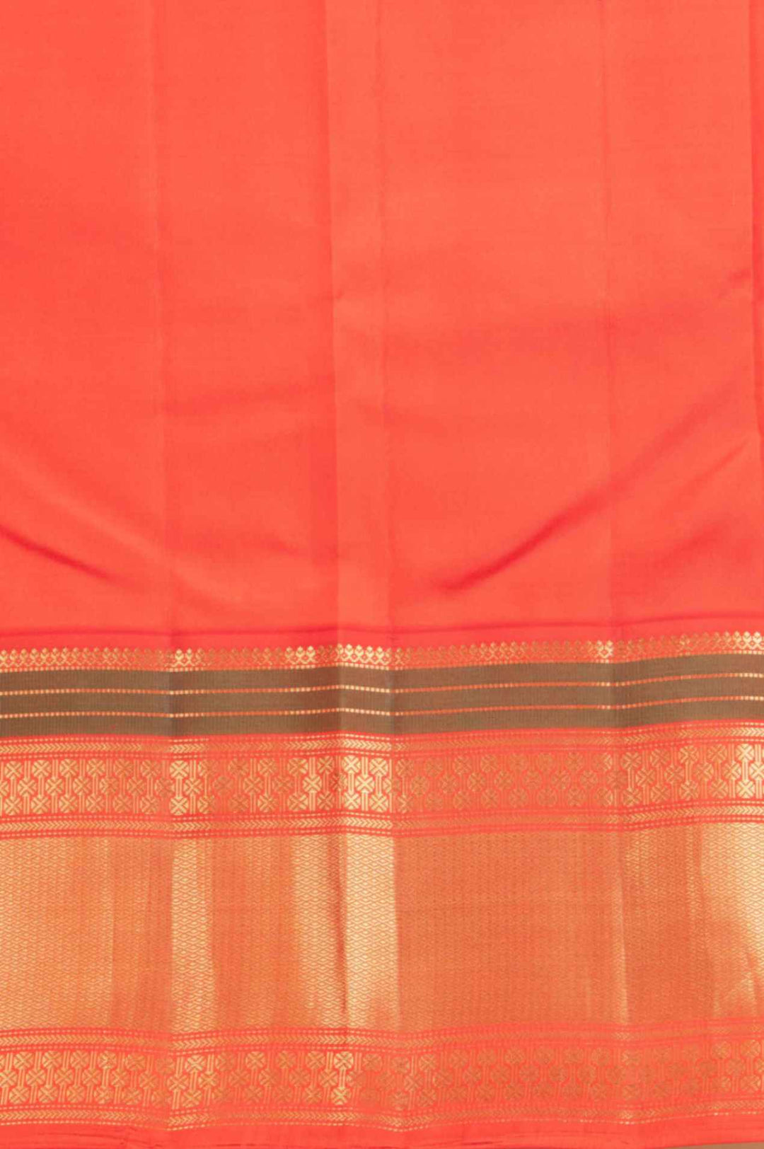 Purplish blue and Red korvai silk saree