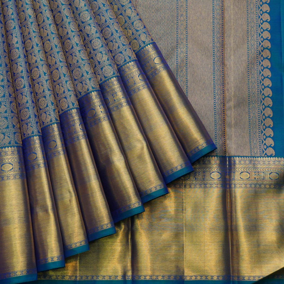 peacock blue bridal saree