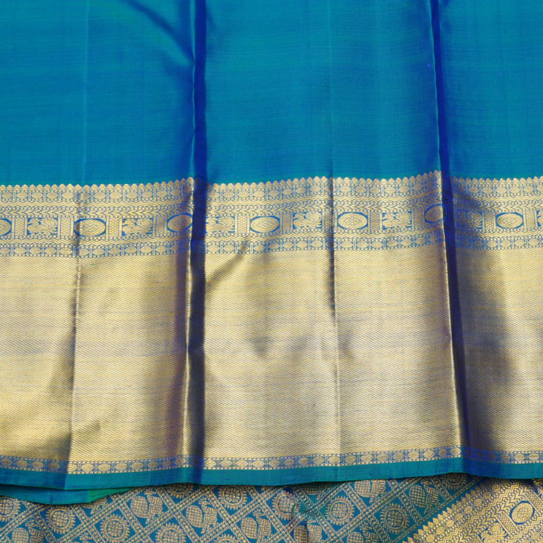 peacock blue bridal saree