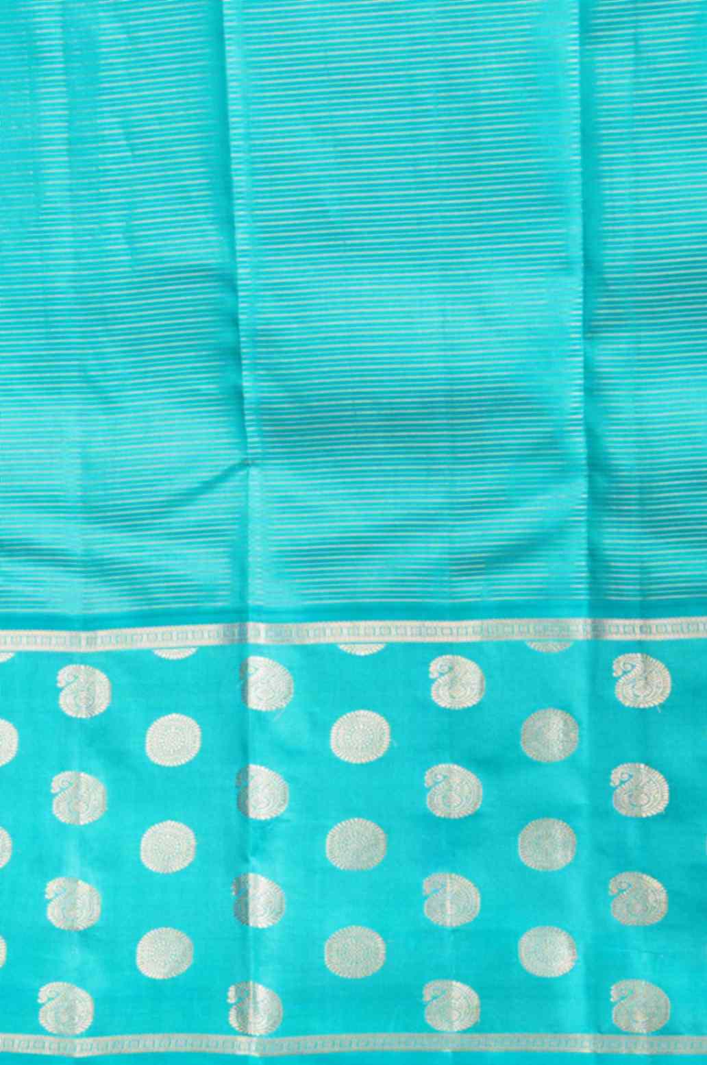 Purple and aqua blue vairaoosi korvai silk saree