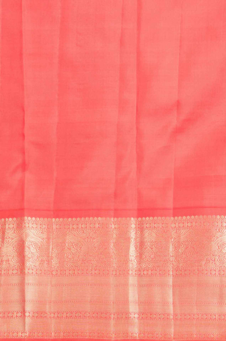 Navyblue and Peach korvai silk saree