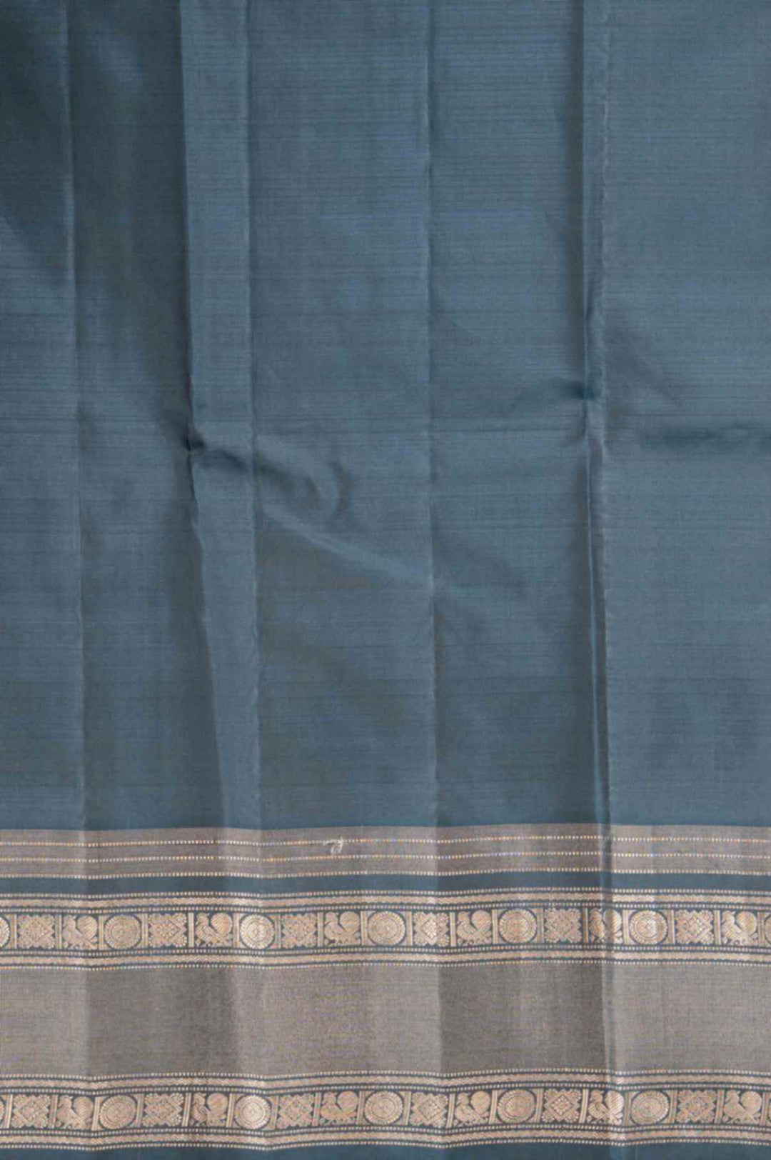 Aegean blue kanchi silk saree