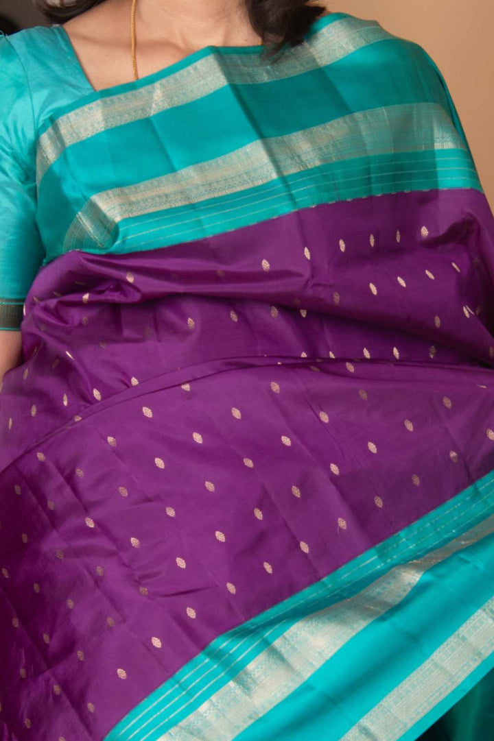 Lollipop purple korvai silk saree
