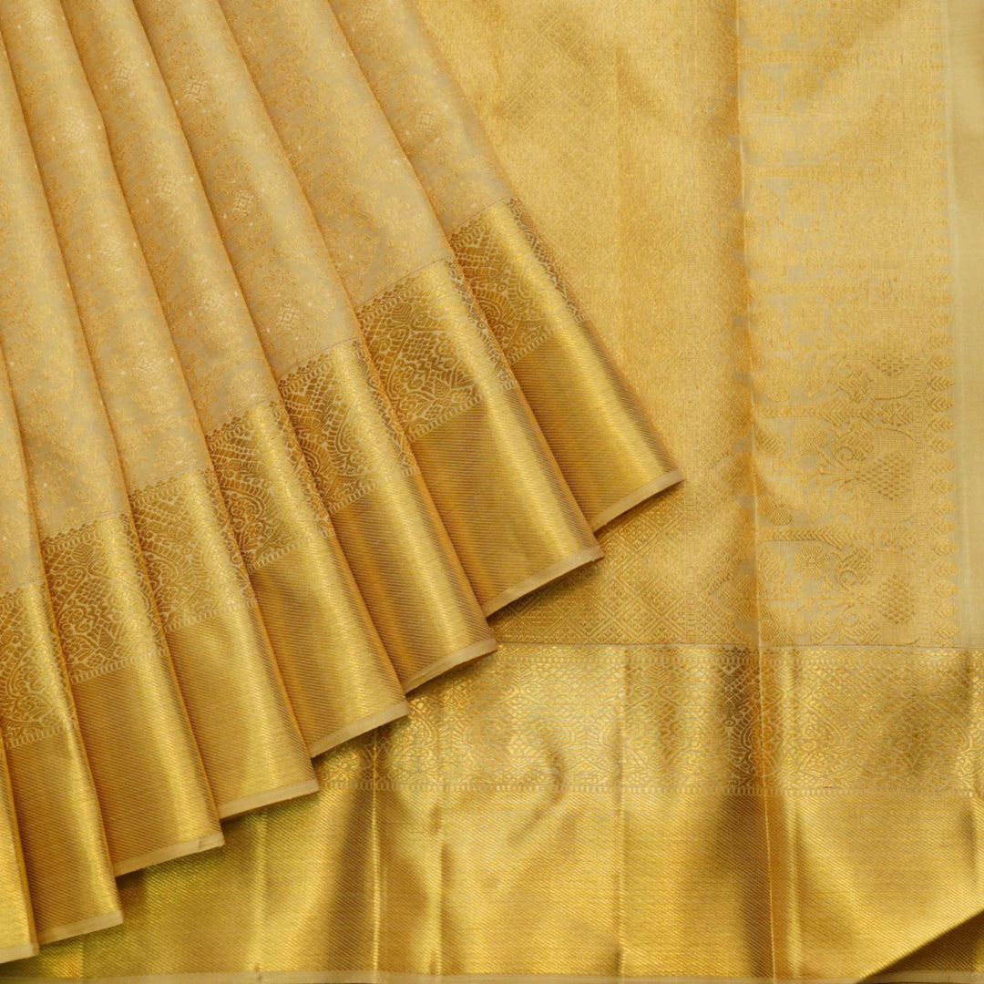Golden brocade saree