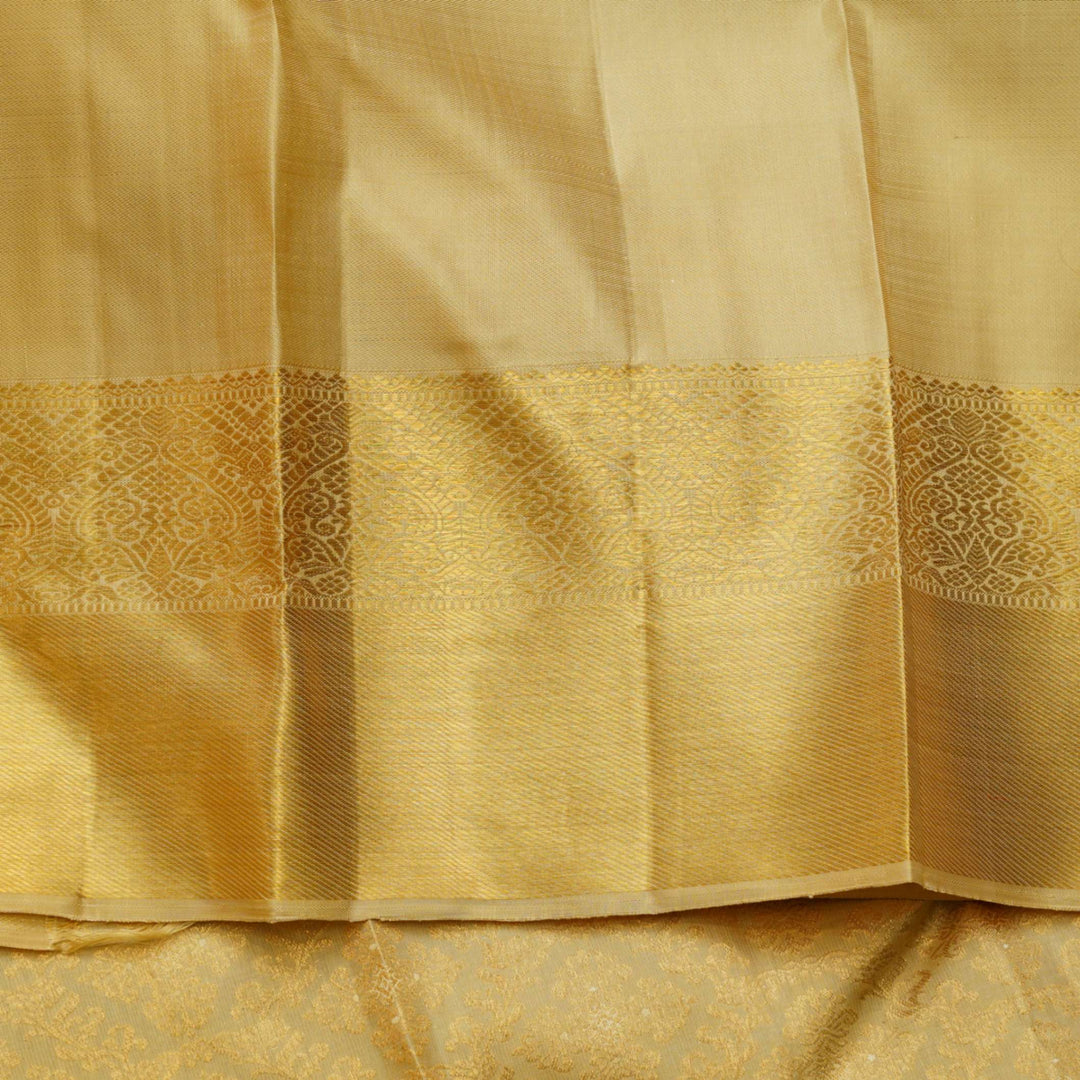Golden brocade saree