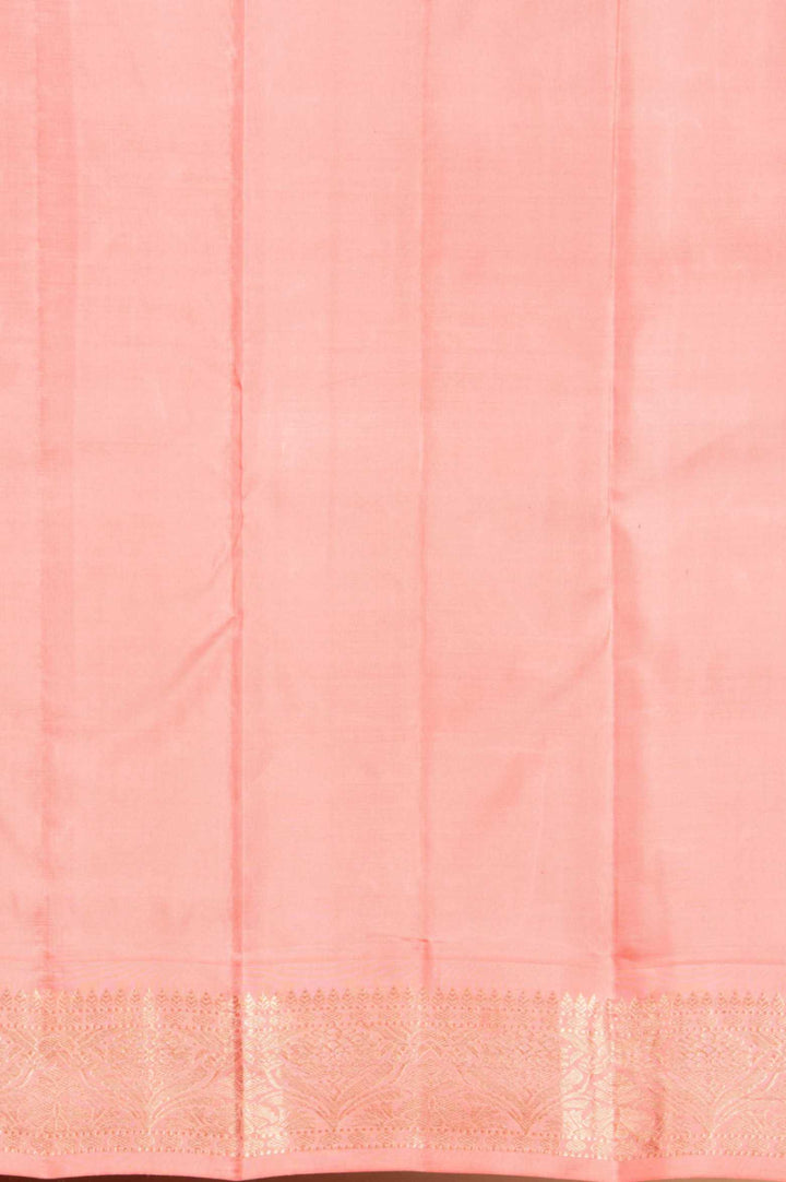 Black and peach silk saree