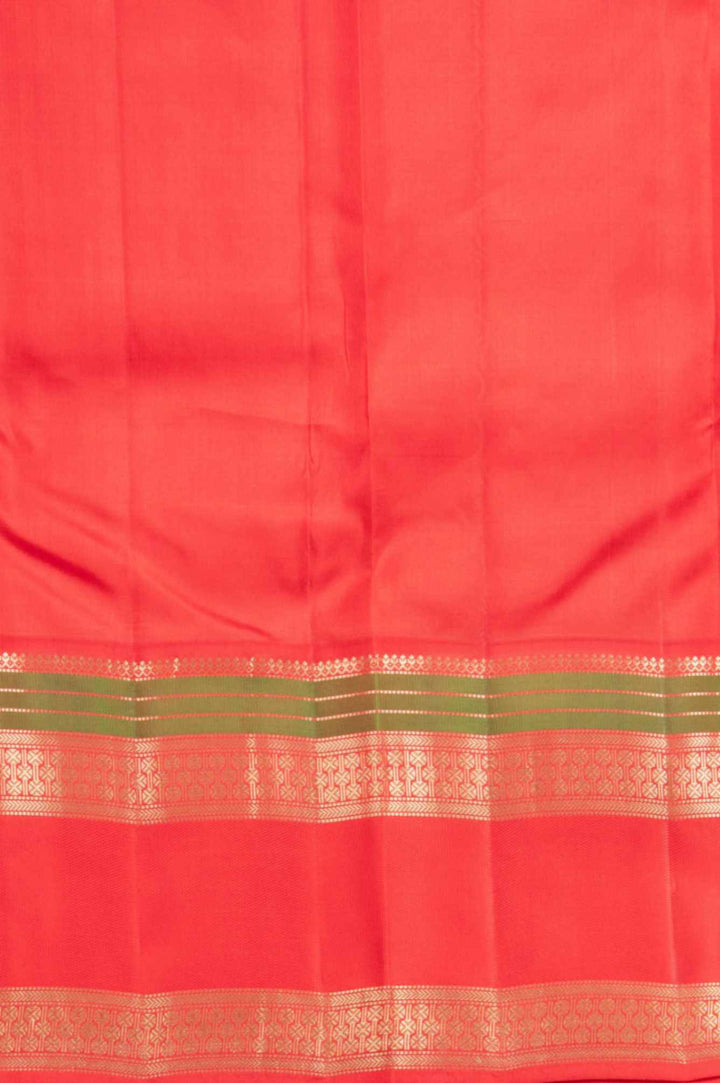Deep orchid purple and red korvai silk saree