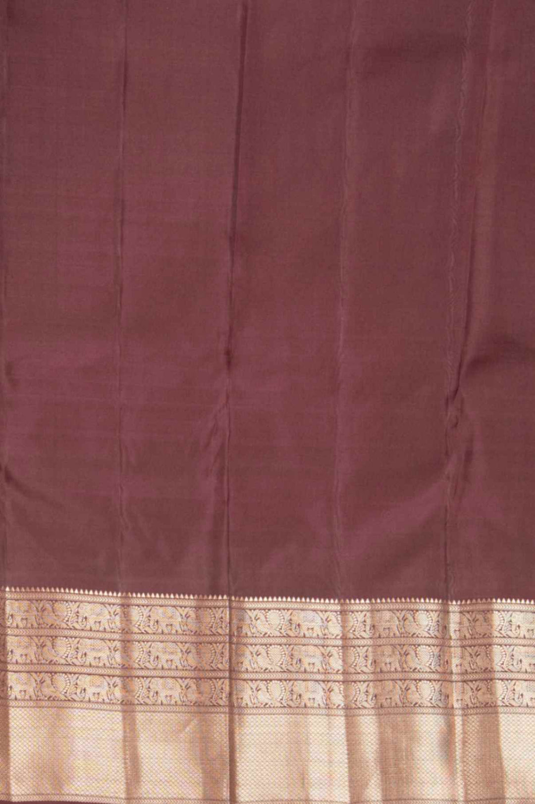 Pecan brown silk saree