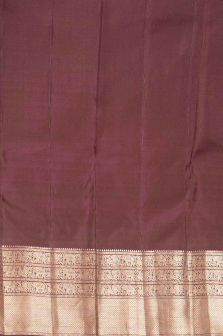 Pecan brown silk saree