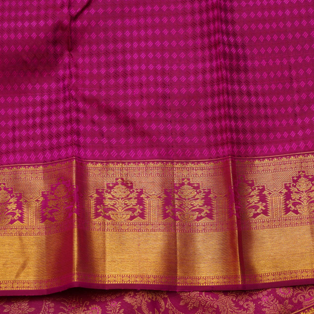 Pink brocade saree