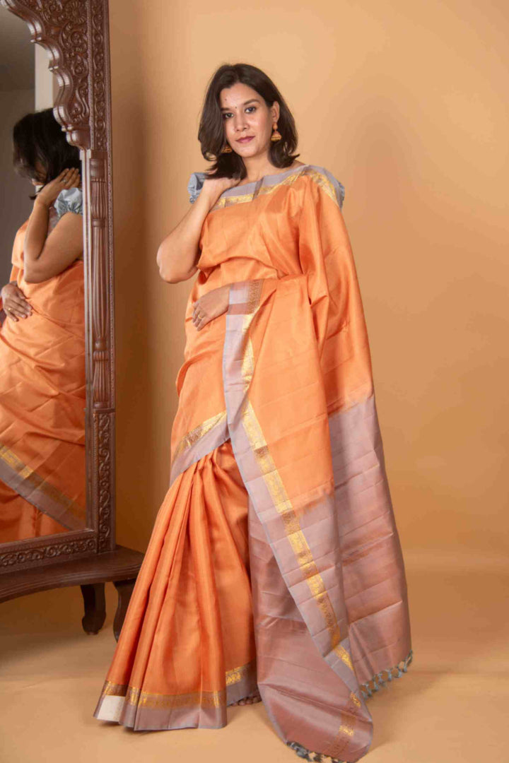 Mango tango silk saree