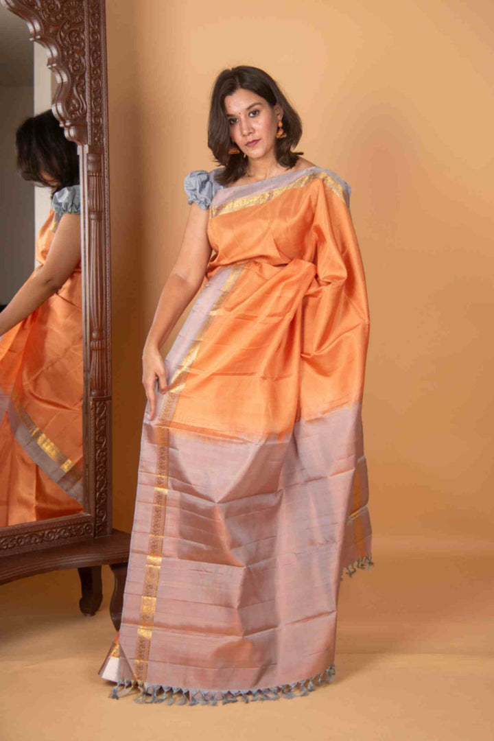 Mango tango silk saree
