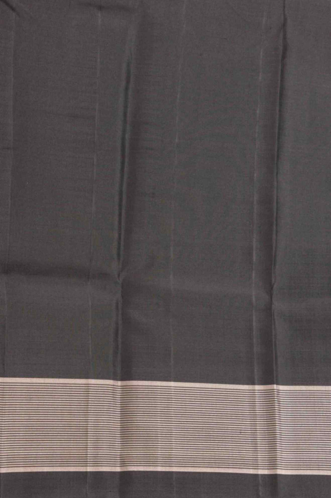 Yellow and black zero zari silk saree