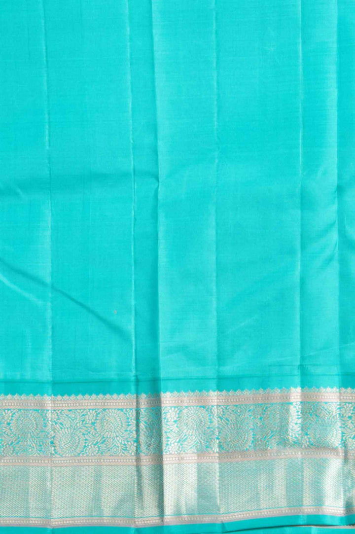 Scarlet and Turquoise Silk Saree