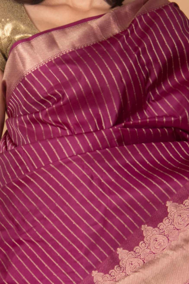 Imperial Purple Pure Silk Saree