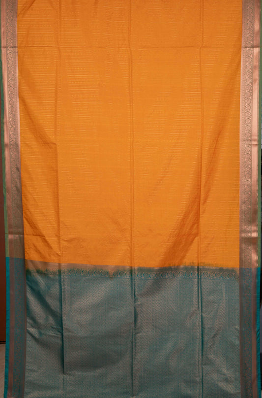 Mustard semi soft silk saree