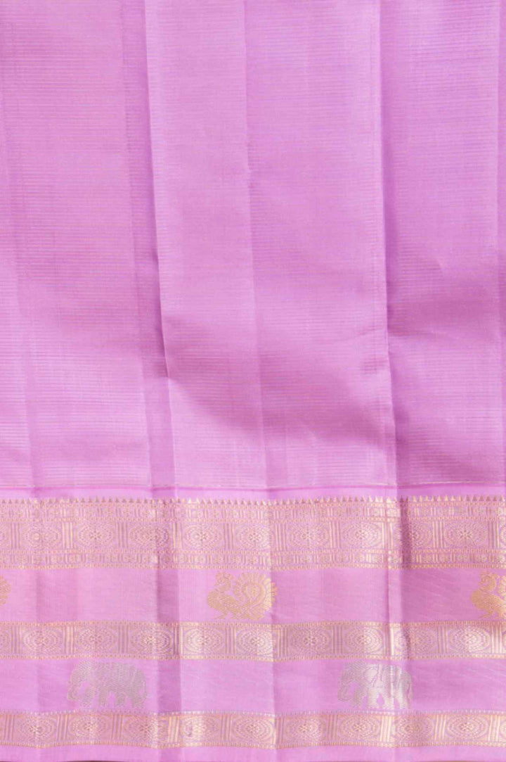 Bone white and Lavender Vairaoosi Silk Saree