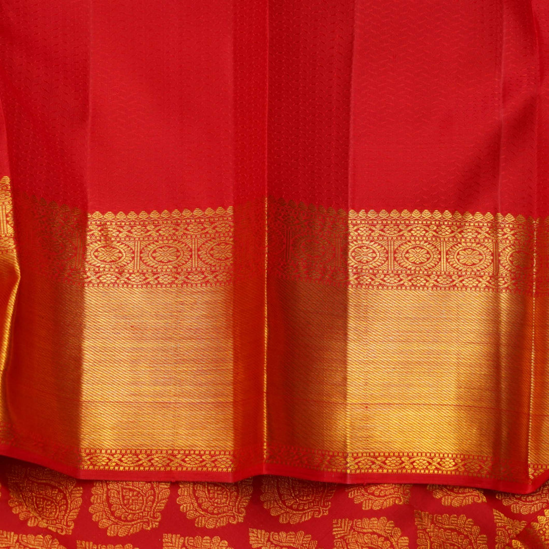 Red colour silk saree