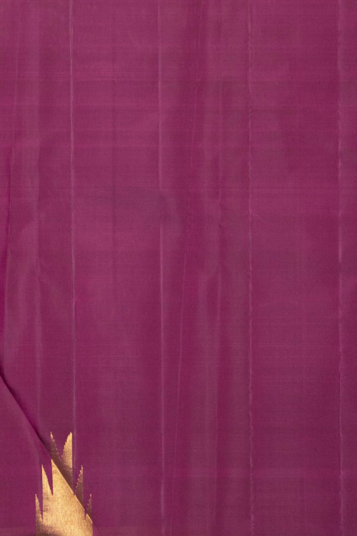 Grape purple temple border kanjivaram silk saree