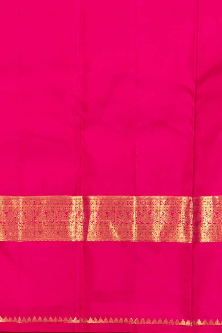 Dual tone purple and pink kanchi silk saree