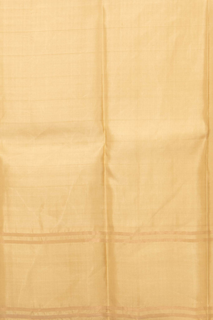 Moss green and sage green temple border silk saree