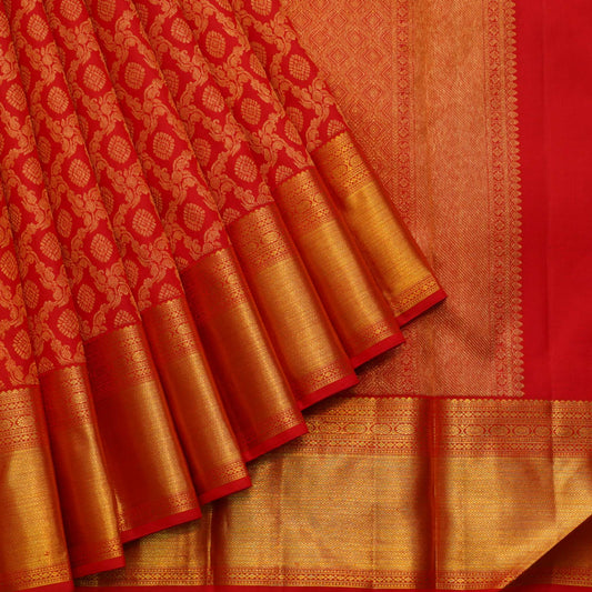 Red bridal silk saree