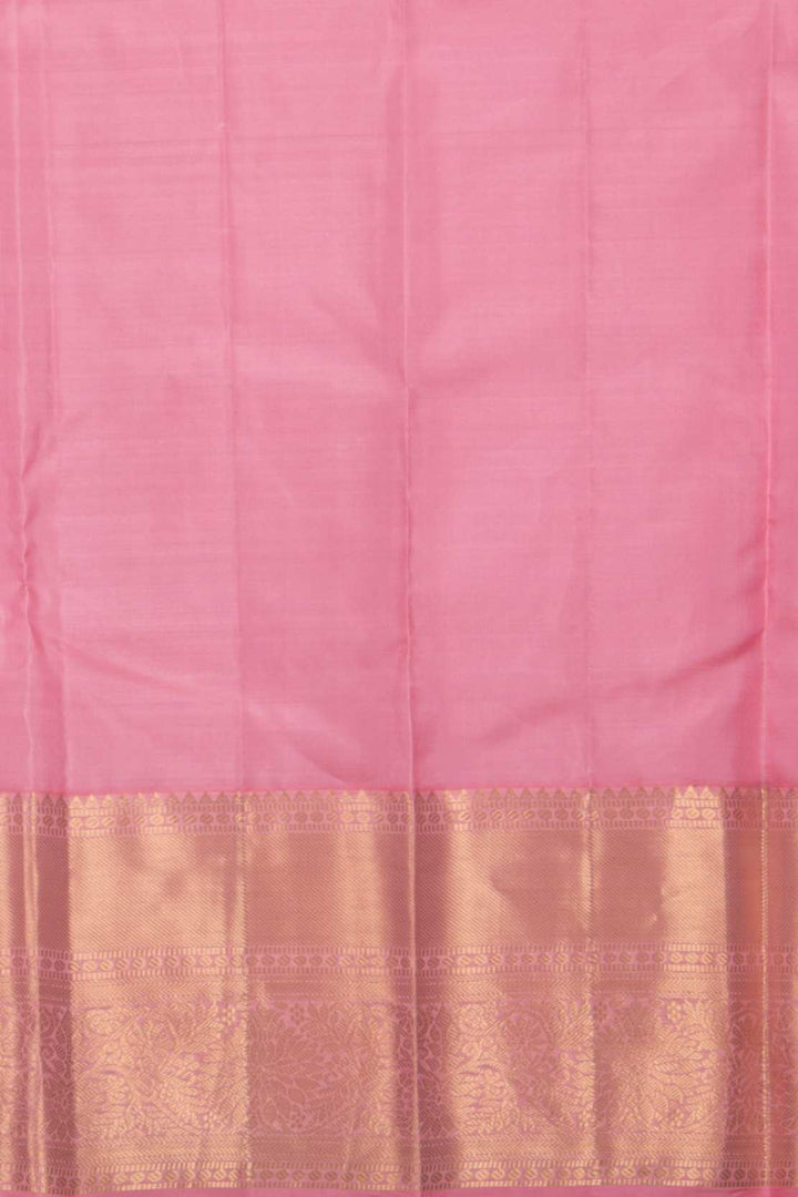 Royal blue and powder pink korvai silk saree