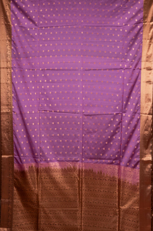 Lavender semi soft silk saree