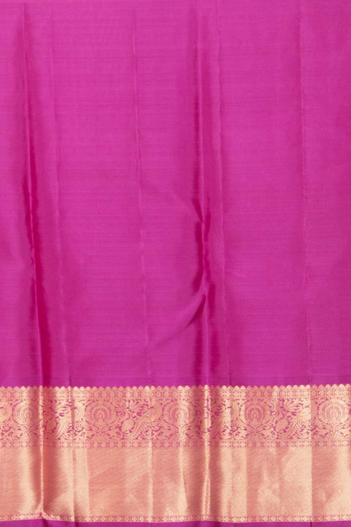 Aqua blue and purple korvai silk saree