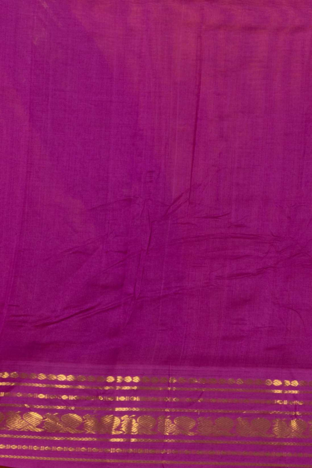 Golden yellow and vadamalli purple silk cotton saree