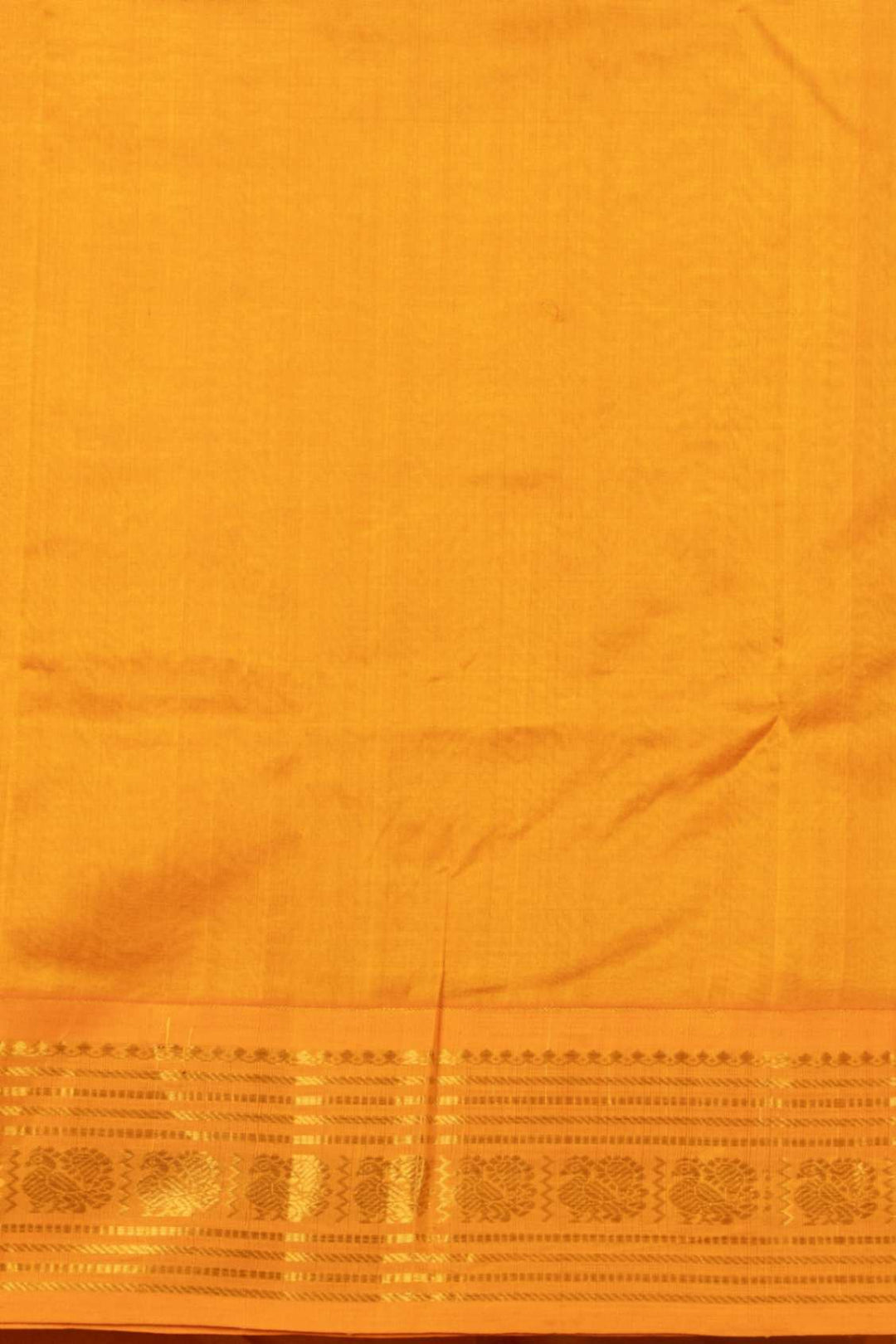 Golden and mustard silk cotton saree