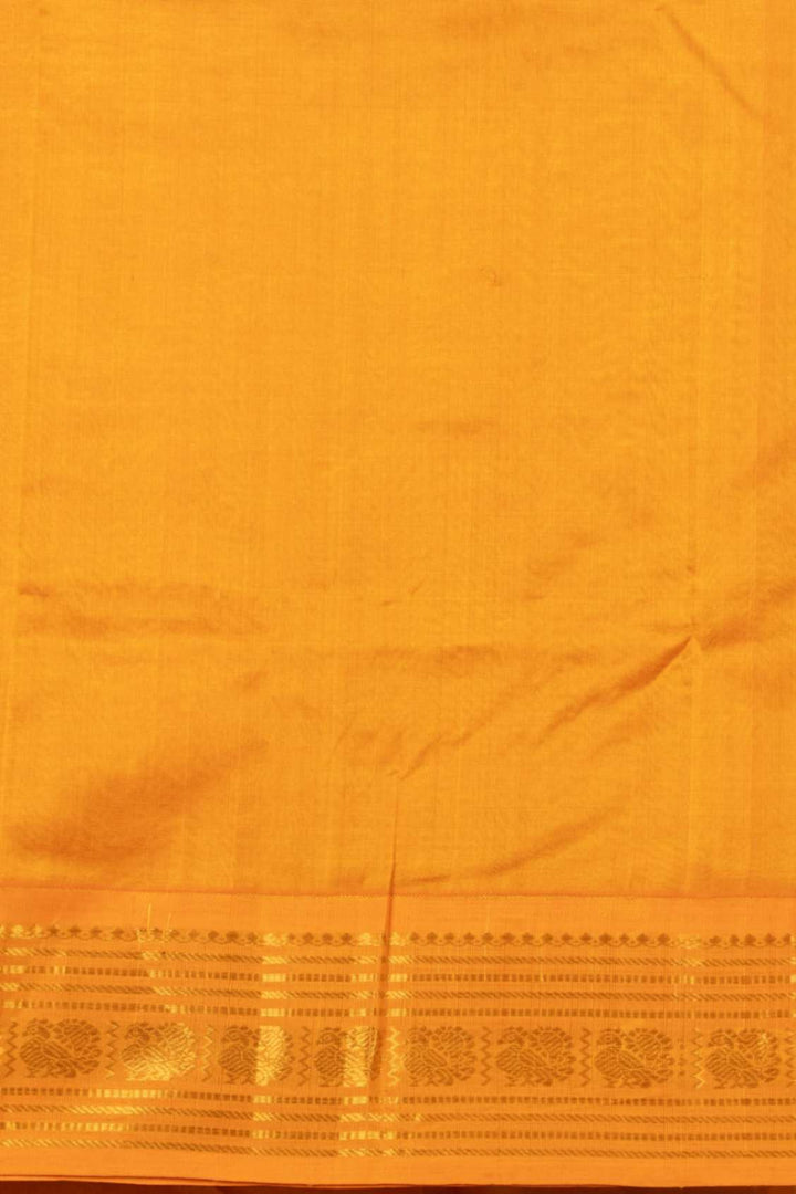Golden and mustard silk cotton saree