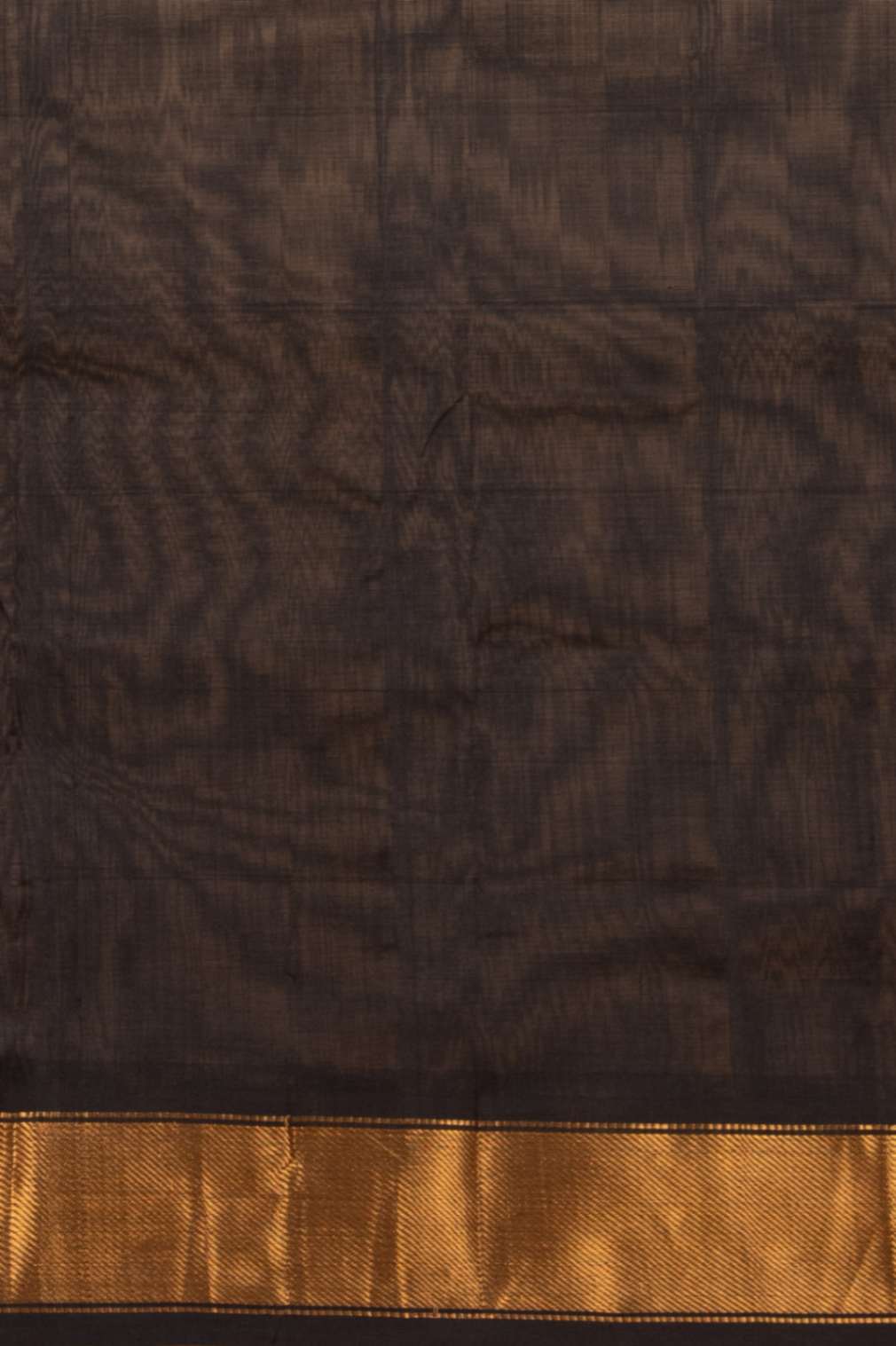 White and black silk cotton saree