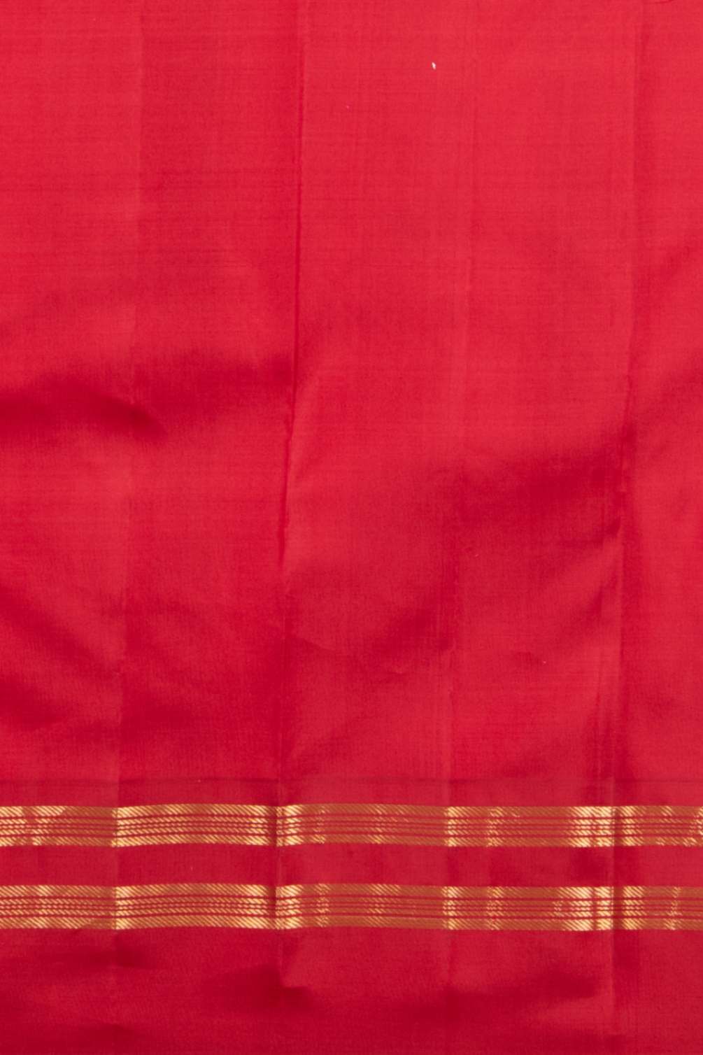 Dual tone orange and red pure silk saree