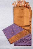 Lilac lavender semi soft silk saree