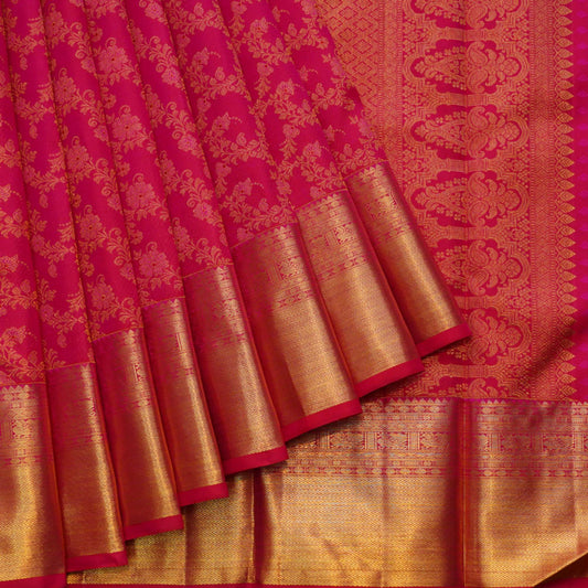 Pink silk saree