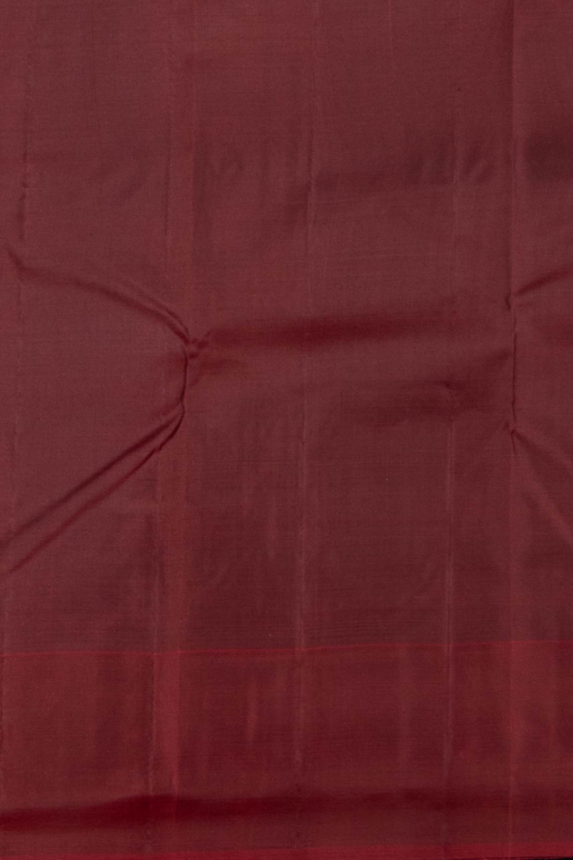 Peacock blue and maroon pure silk saree