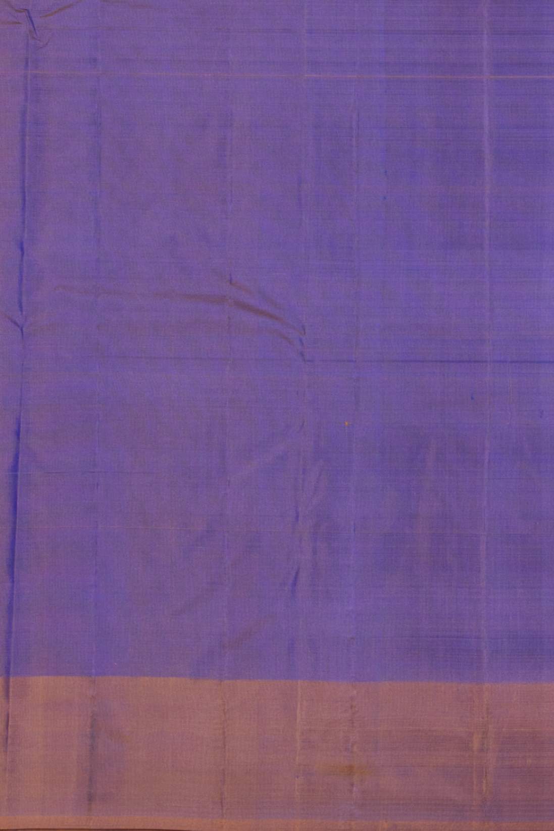 Royal blue zero zari silk saree