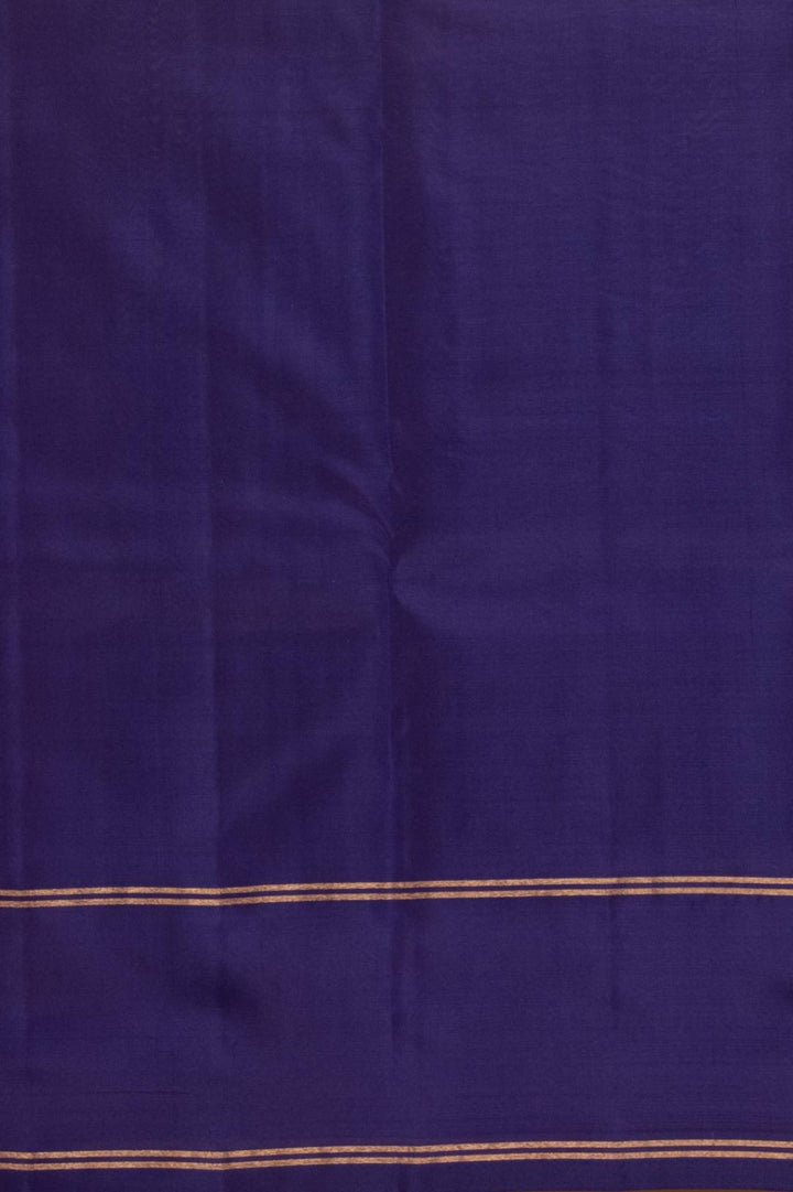 Midnight blue retta pettu pure silk saree