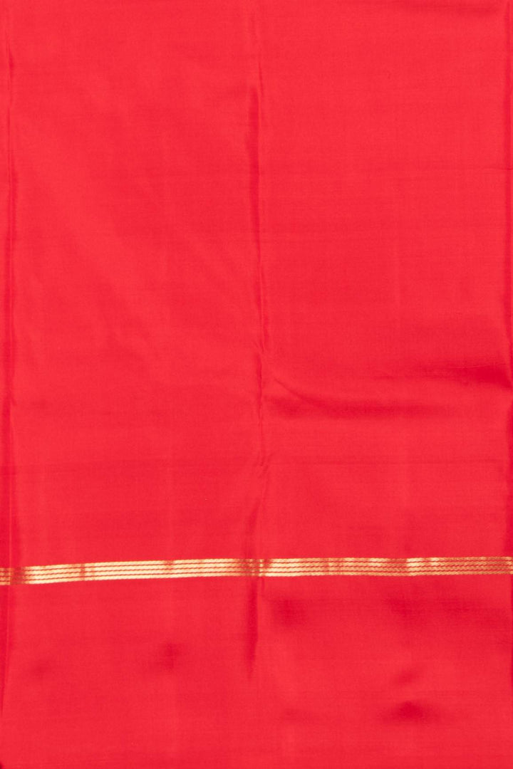 Chilli red pure silk saree
