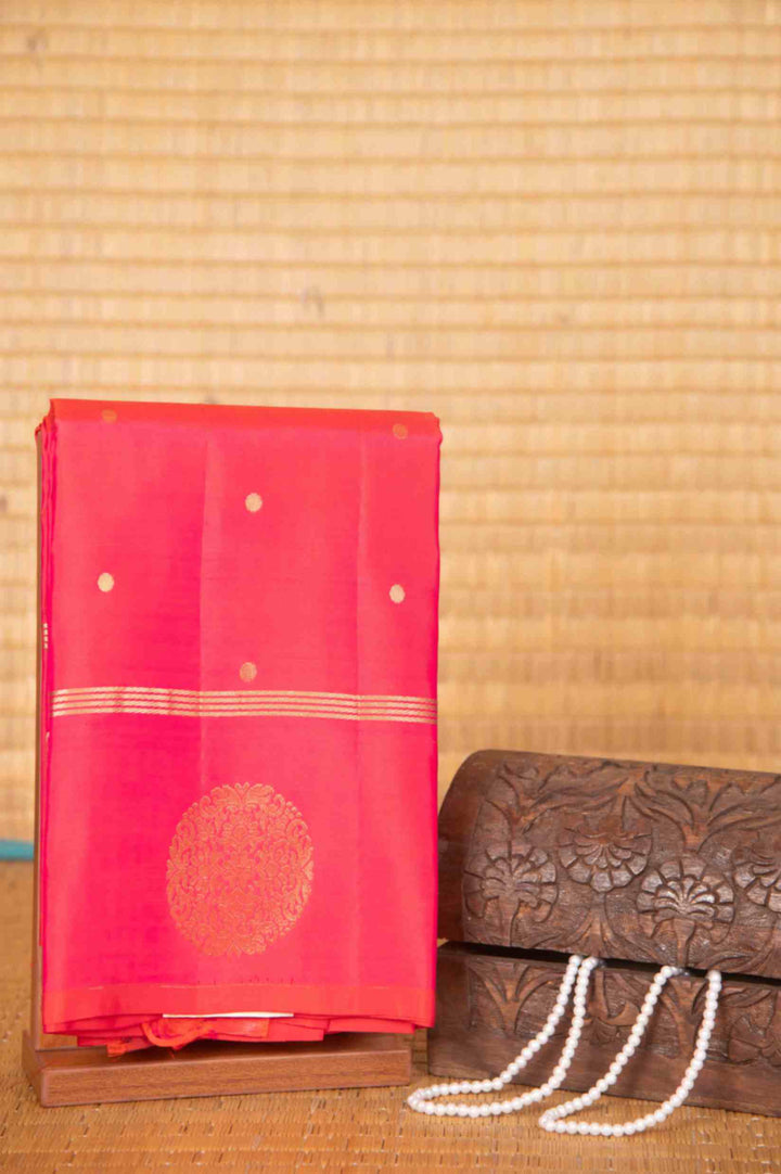 Dual tone pink pure silk saree