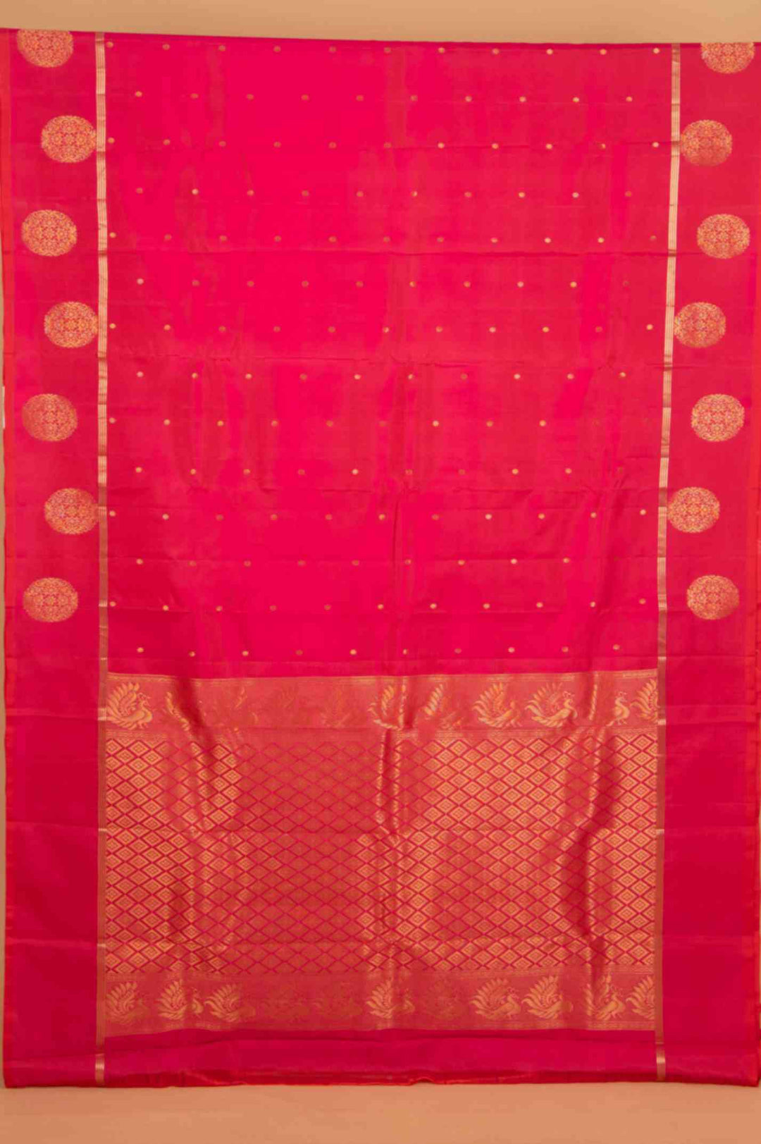 Dual tone pink pure silk saree