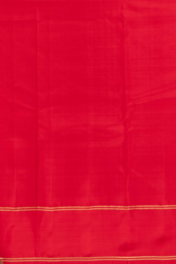 Birdseye red retta pettu pure silk saree
