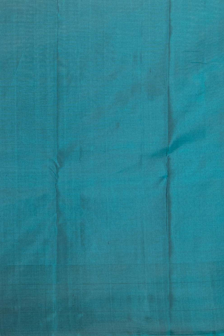 Lavender mauve and teal pure silk saree