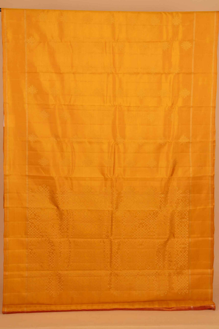 Bumblebee yellow retta pettu pure silk saree