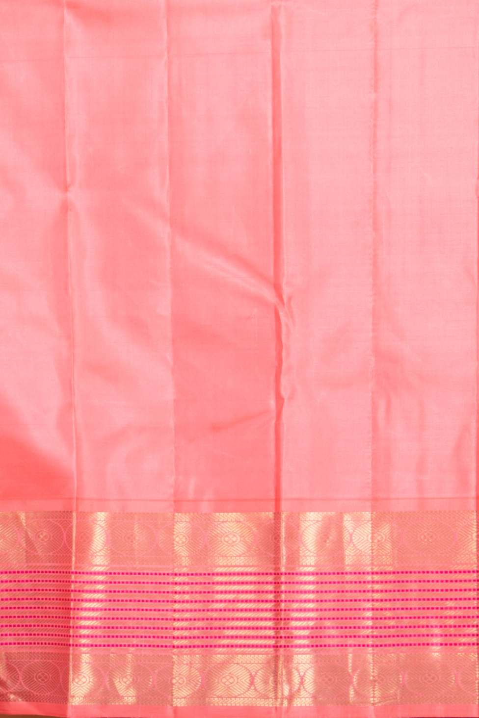 Carmine and peach korvai silk saree
