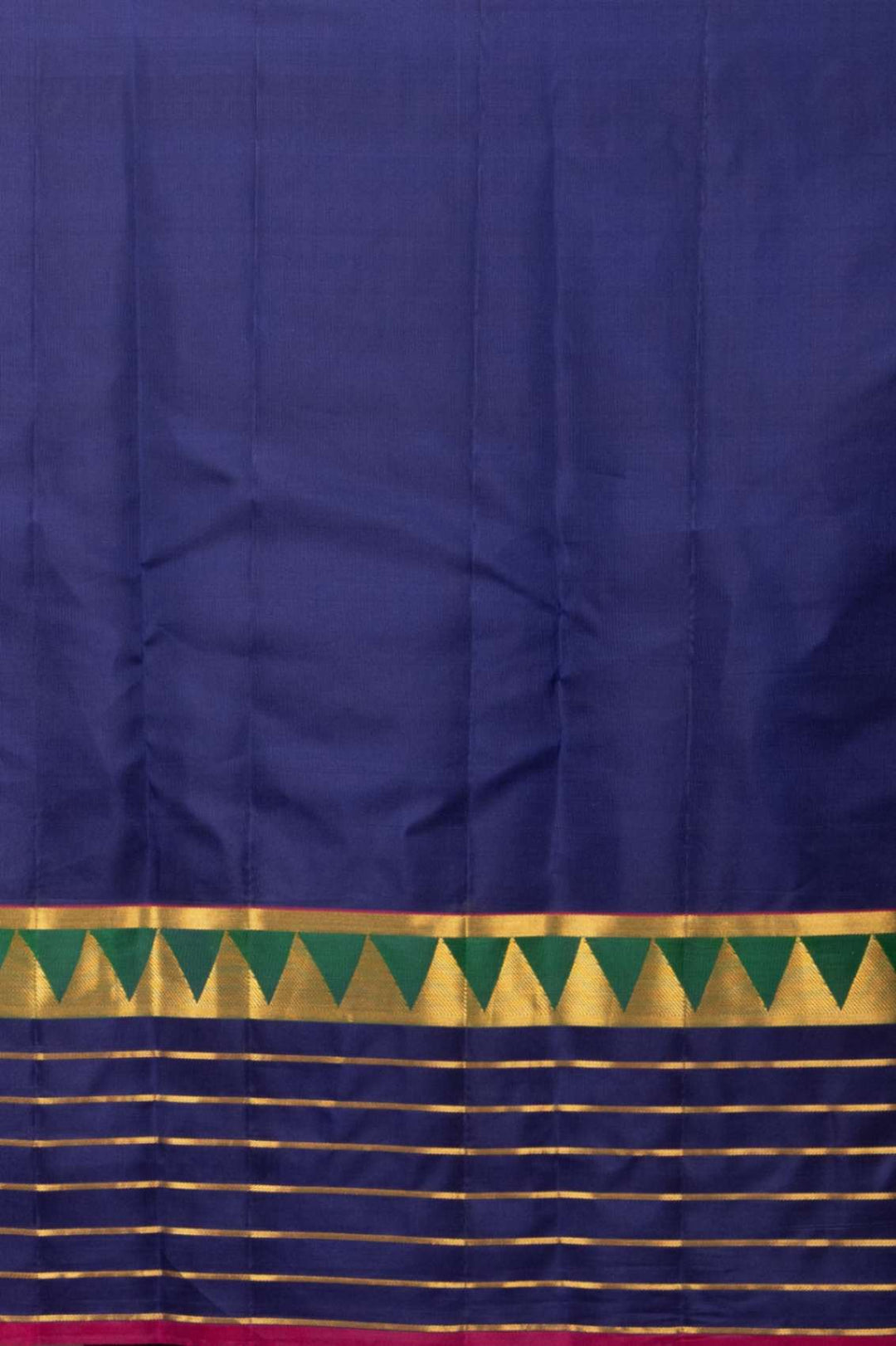 Platinum grey and Navyblue korvai silk saree